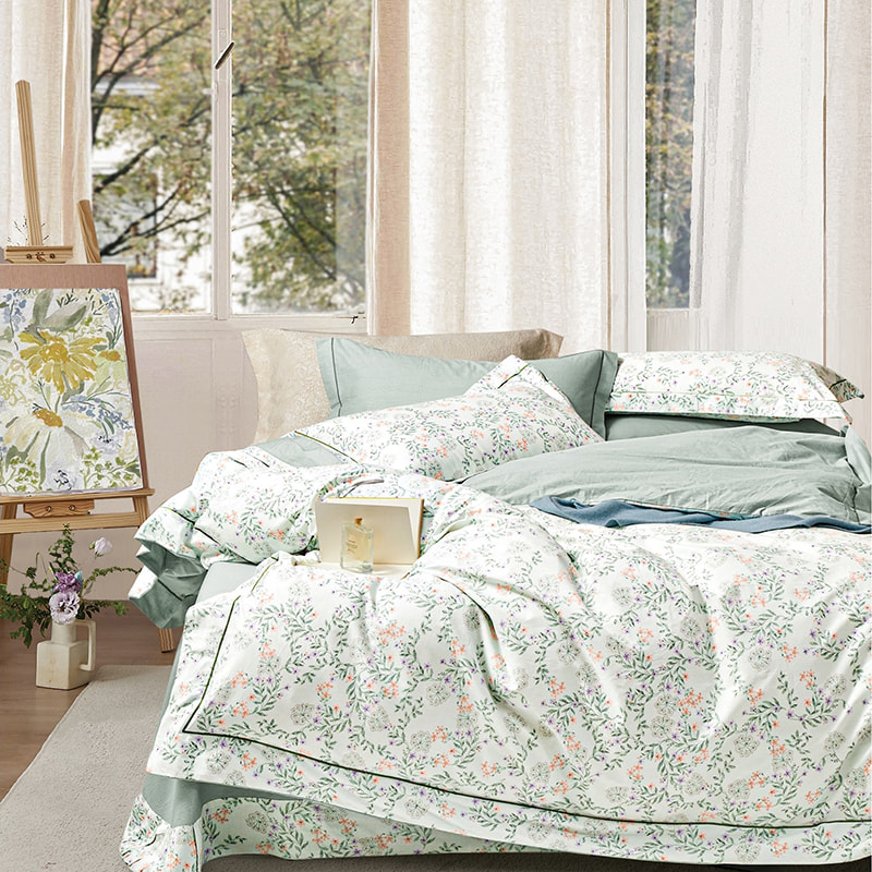 Juego de edredón de algodón puro