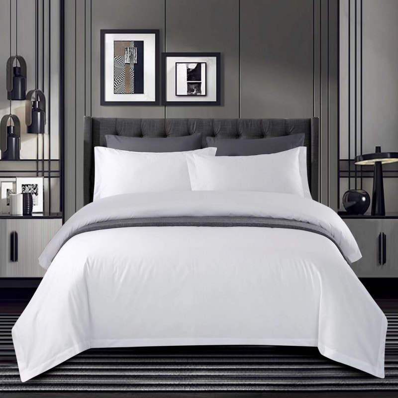 Juego de sábanas de algodón puro sólido