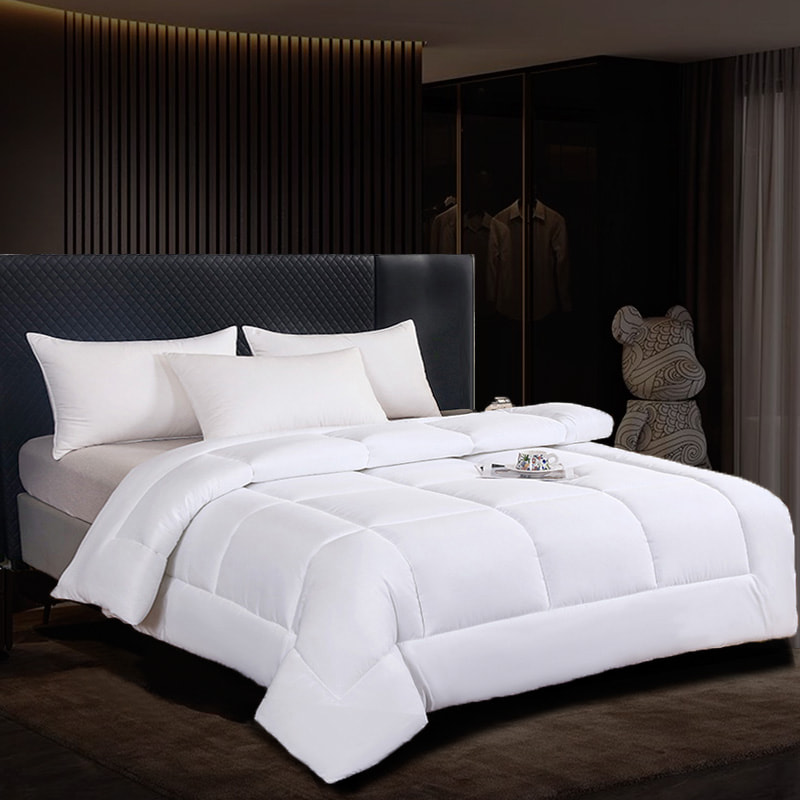 Solid de edredón de lino del hotel