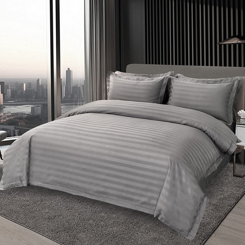 Stripes Pure Cotton Bed Sheet Set