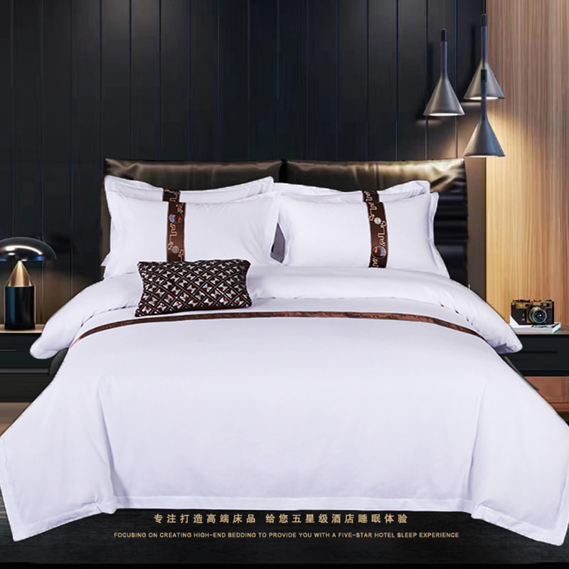 Juego de sábanas de algodón puro sólido