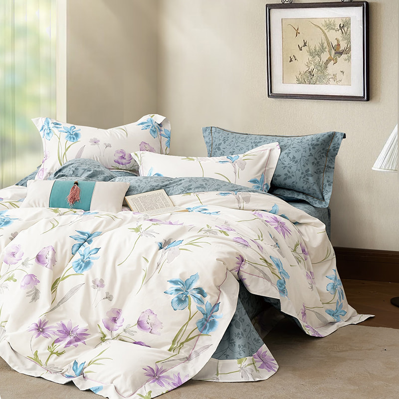 Juego de edredón de algodón puro