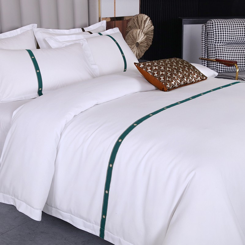 Juego de sábanas de algodón puro sólido