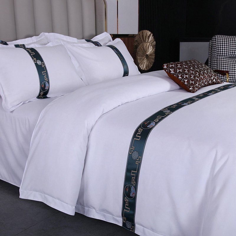 Juego de sábanas de algodón puro sólido