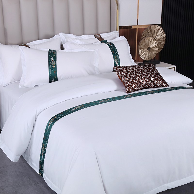 Juego de sábanas de algodón puro sólido