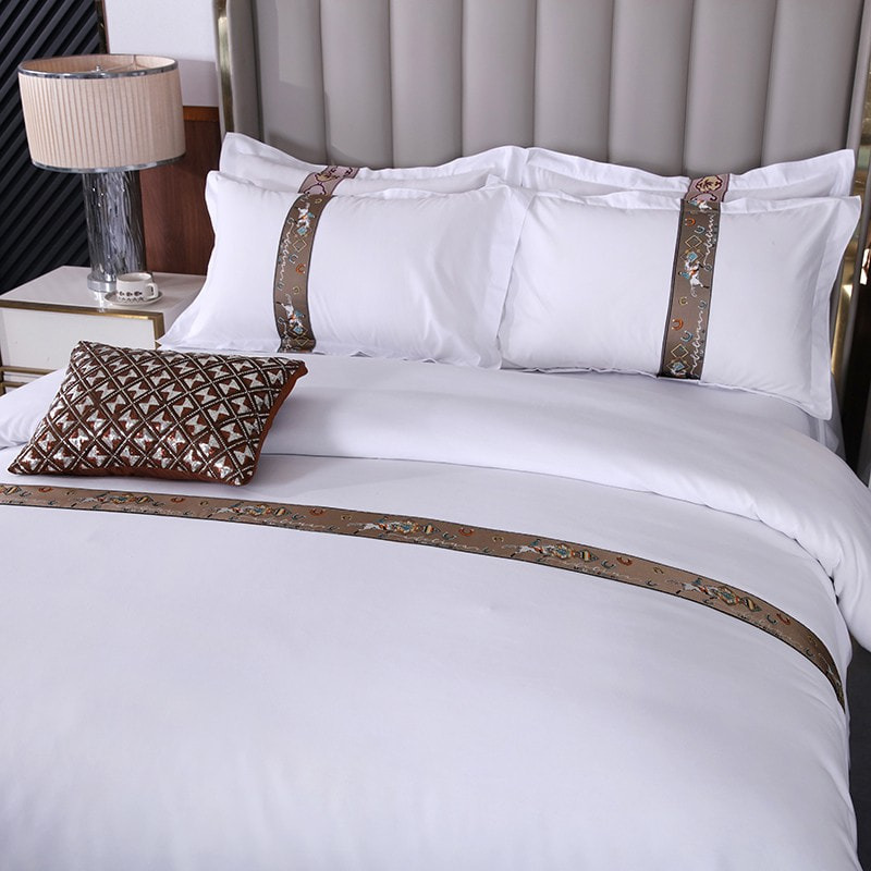 Juego de sábanas de algodón puro sólido