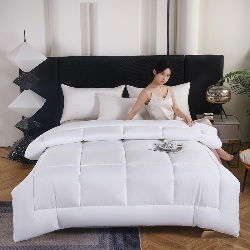 Solid de edredón de lino del hotel