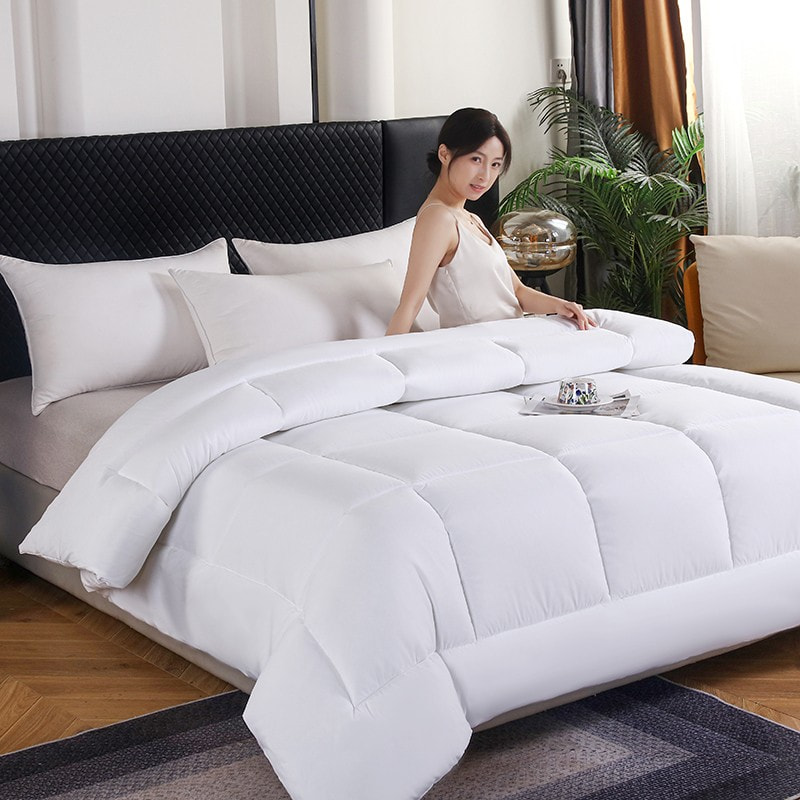 Solid de edredón de lino del hotel