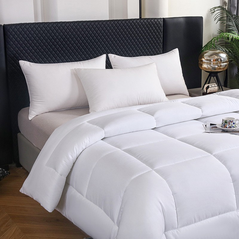 Solid de edredón de lino del hotel