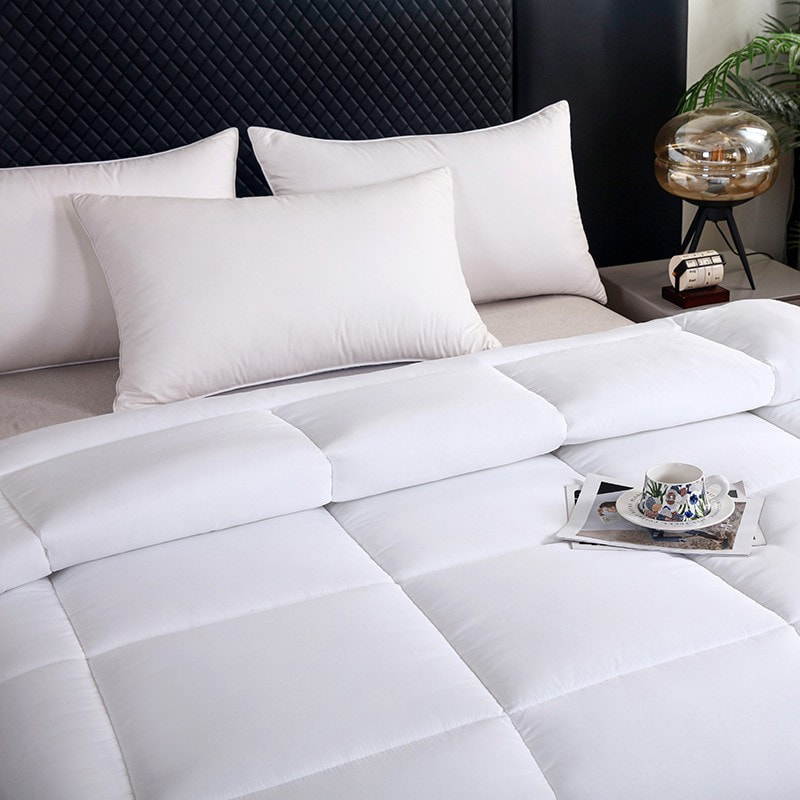 Solid de edredón de lino del hotel