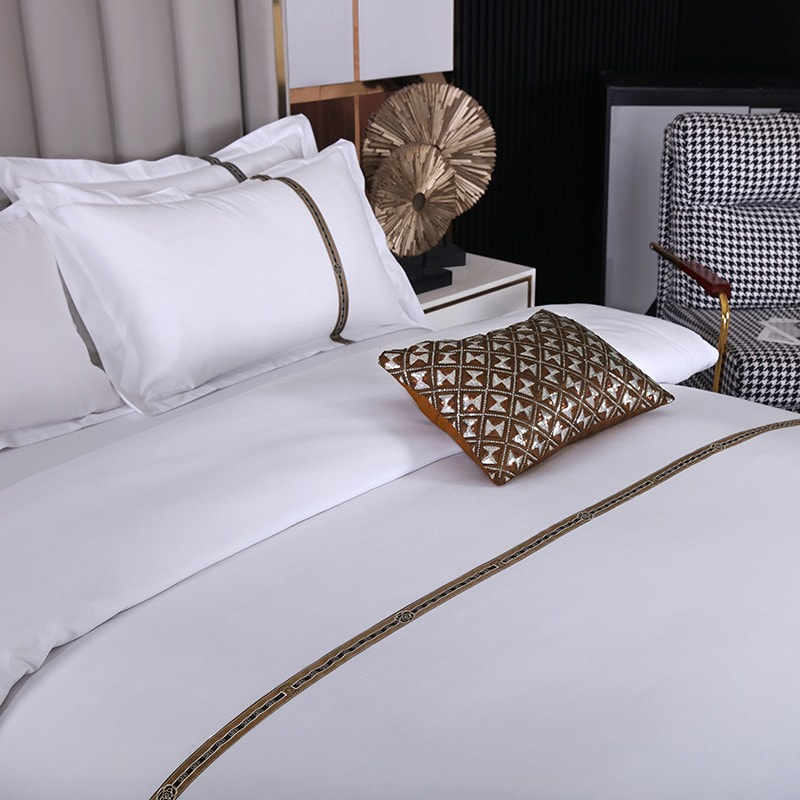 Juego de sábanas de algodón puro sólido