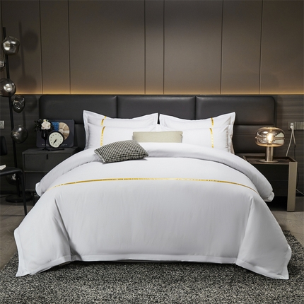 Solid Color Hotel Linen Poly-Cotton Bed Sheet suave