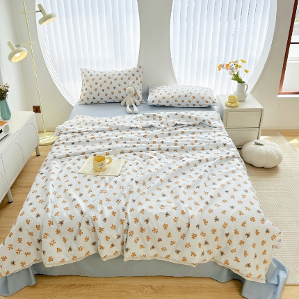 Edredón de verano de algodón puro ropa de cama suave y fría