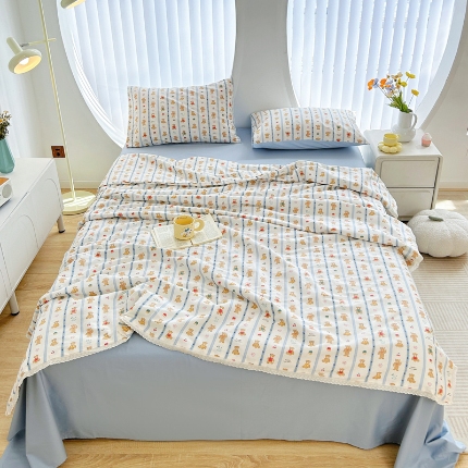 Edredón de verano de algodón puro ropa de cama suave y fría