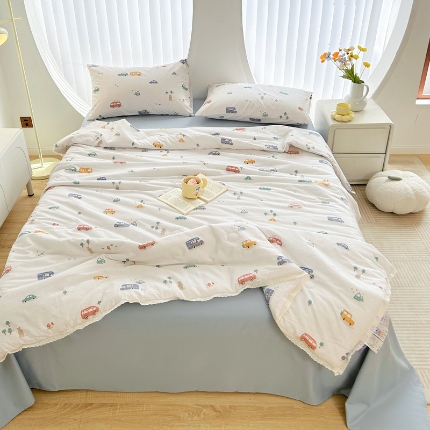 Edredón de verano de algodón puro ropa de cama suave y fría