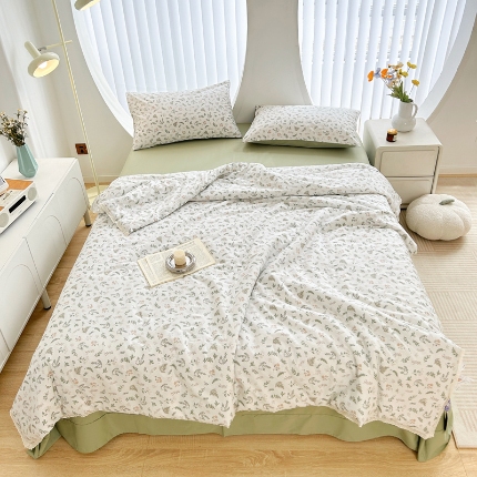 Edredón de verano de algodón puro ropa de cama suave y fría