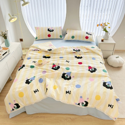 Edredón de verano de algodón puro ropa de cama suave y fría