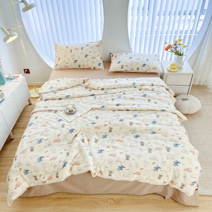 Edredón de verano de algodón puro ropa de cama suave y fría