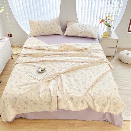 Edredón de verano de algodón puro ropa de cama suave y fría