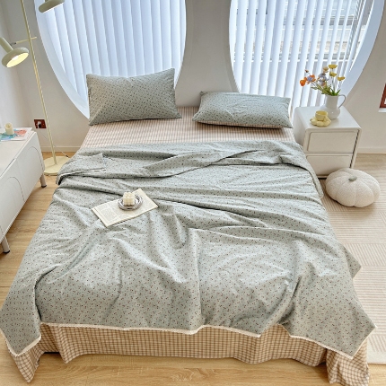 Edredón de verano de algodón puro ropa de cama suave y fría