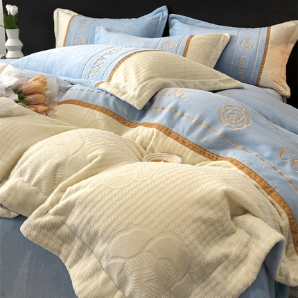 Juntos de ropa de cama de terciopelo de leche encanto suave