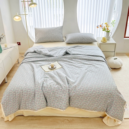 Edredón de verano de algodón puro ropa de cama suave y fría
