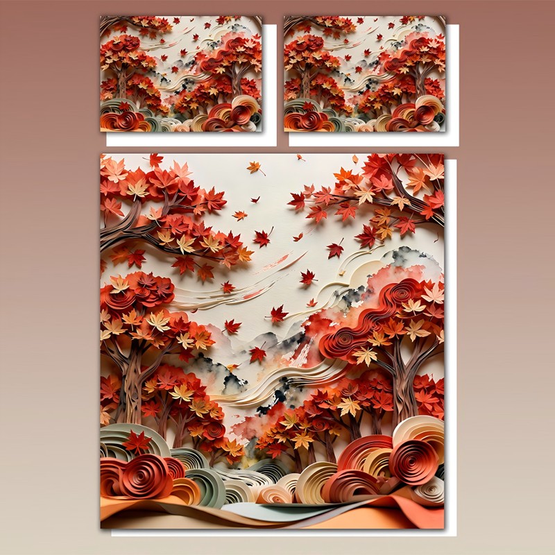 Juego de cama con impresión digital 5D - Maple Grove