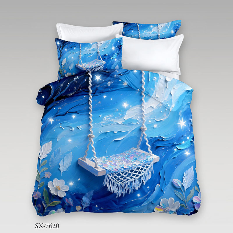 Juego de cama con efecto de pintura al óleo 5D - Swing